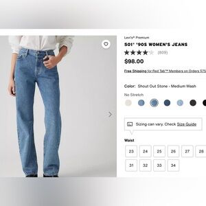 Levis 501 90s original button fly W28 L32